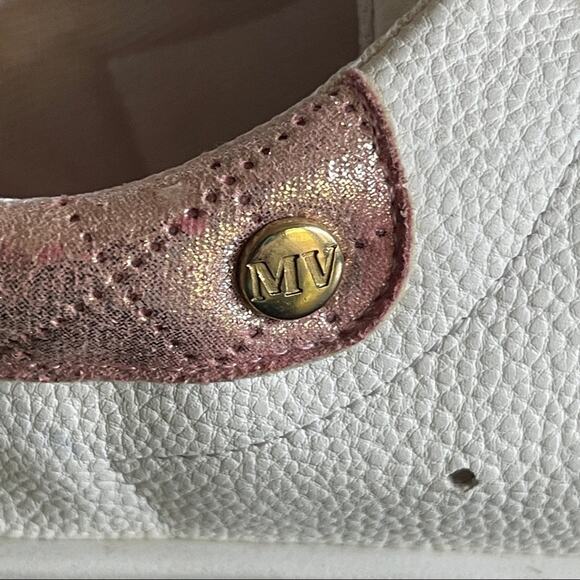 M. Valentina Sneakers Womens Size 9 Y2K Platform Chunky White Pink Shimmer - Picture 5 of 6